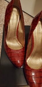 Womens Red Croc Heels